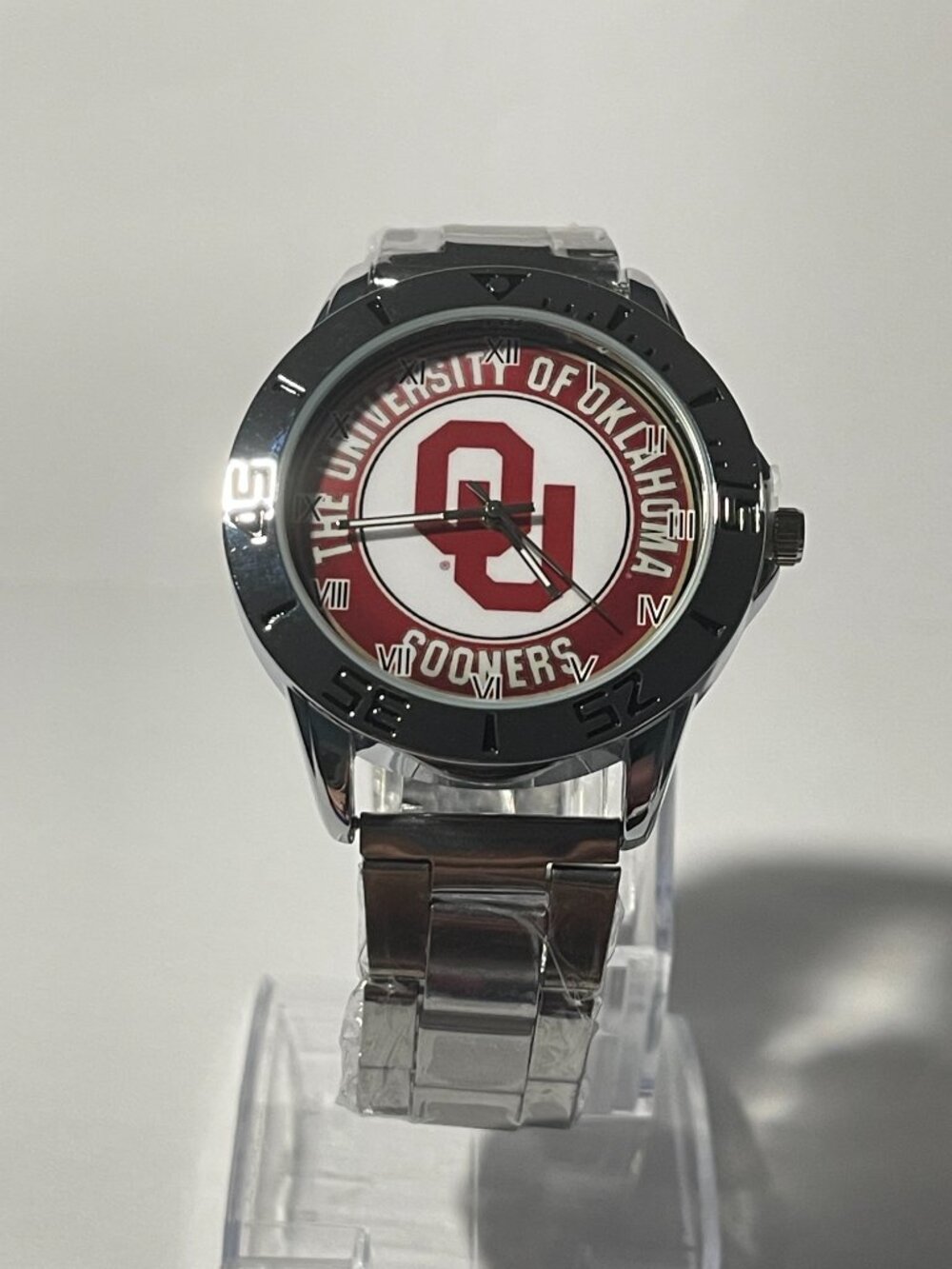 Oklahoma Sooners NCAA Stainless-Steel Men's Watch NEW